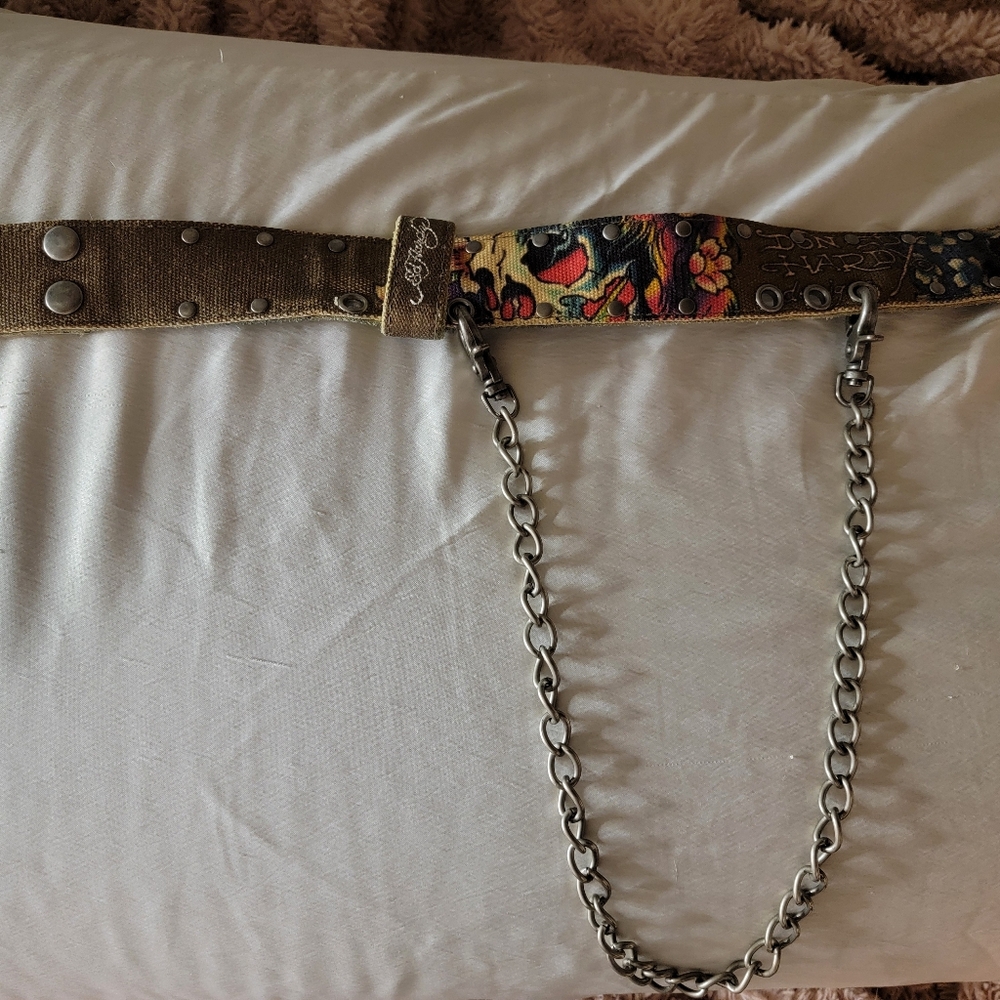 VINTAGE Don ED HARDY DESIGNS UNISEX BELT(XL)